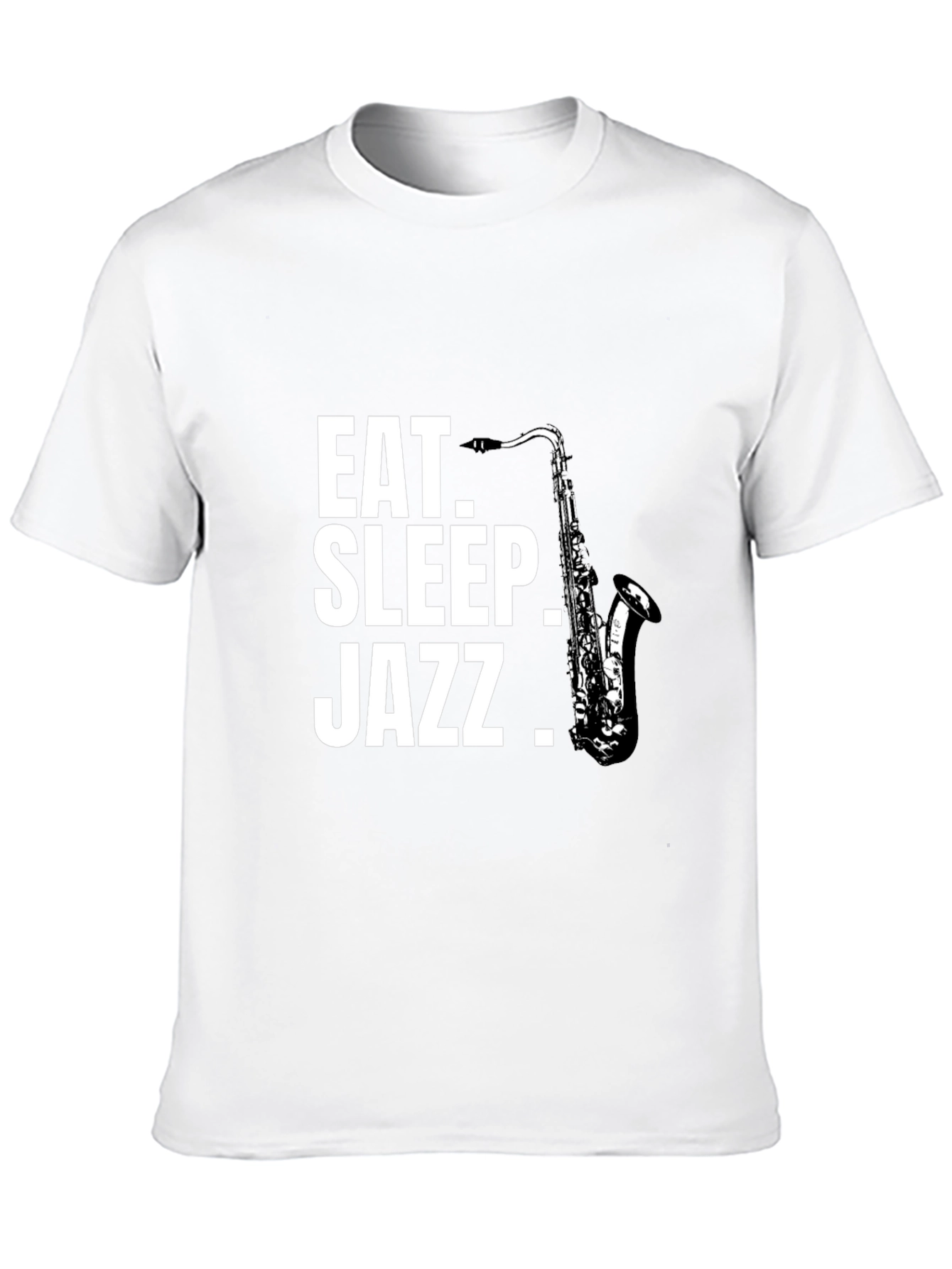 Eat Sleep Jazz Saxophone Black Graphic T-Shirt