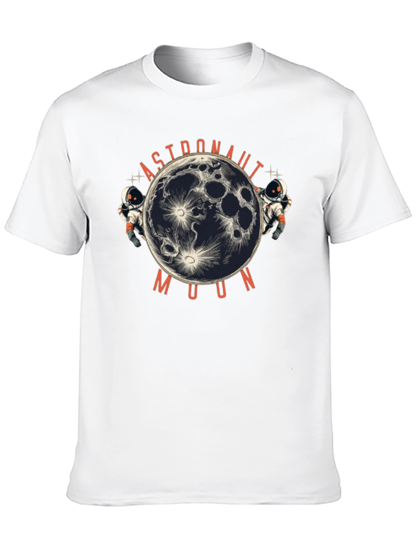 Astronaut Moon Graphic Print T-Shirt