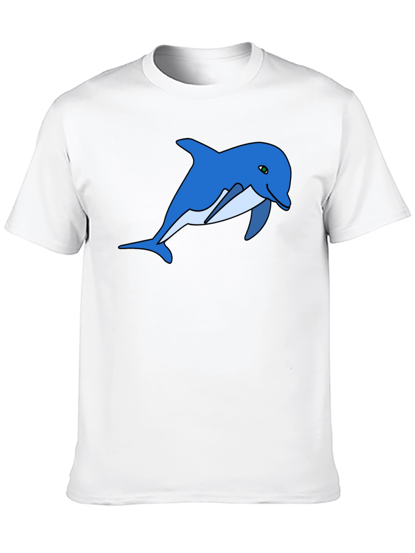 Dolphin Graphic Tee - Black Cotton Comfort