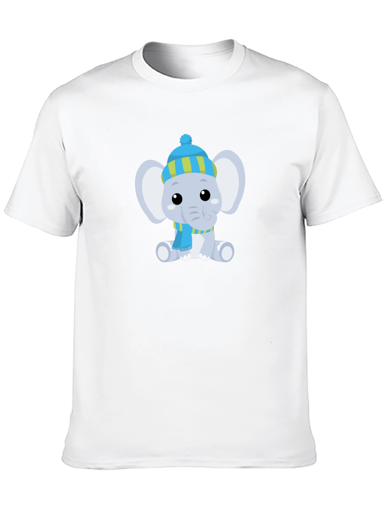 Cute Elephant with Hat Graphic Tee