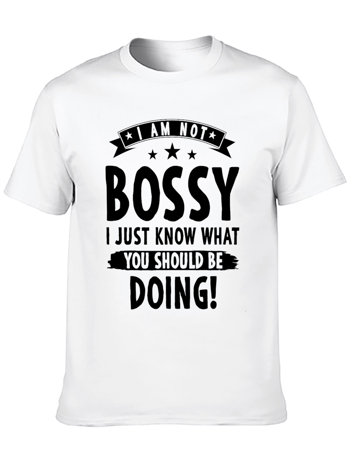 I Am Not Bossy Graphic Tee - Black