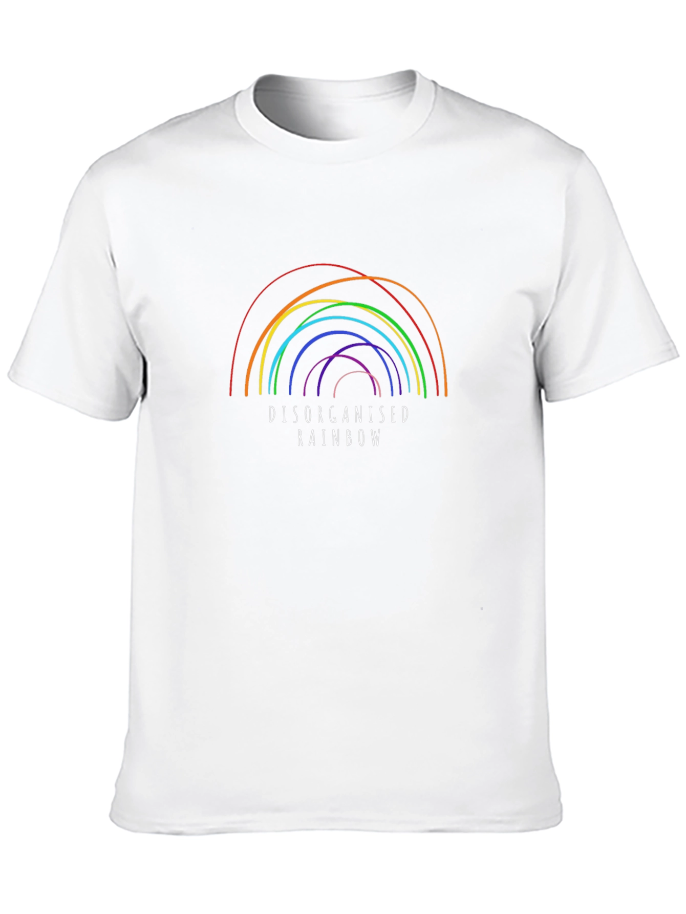 Disorganised Rainbow Black T-Shirt