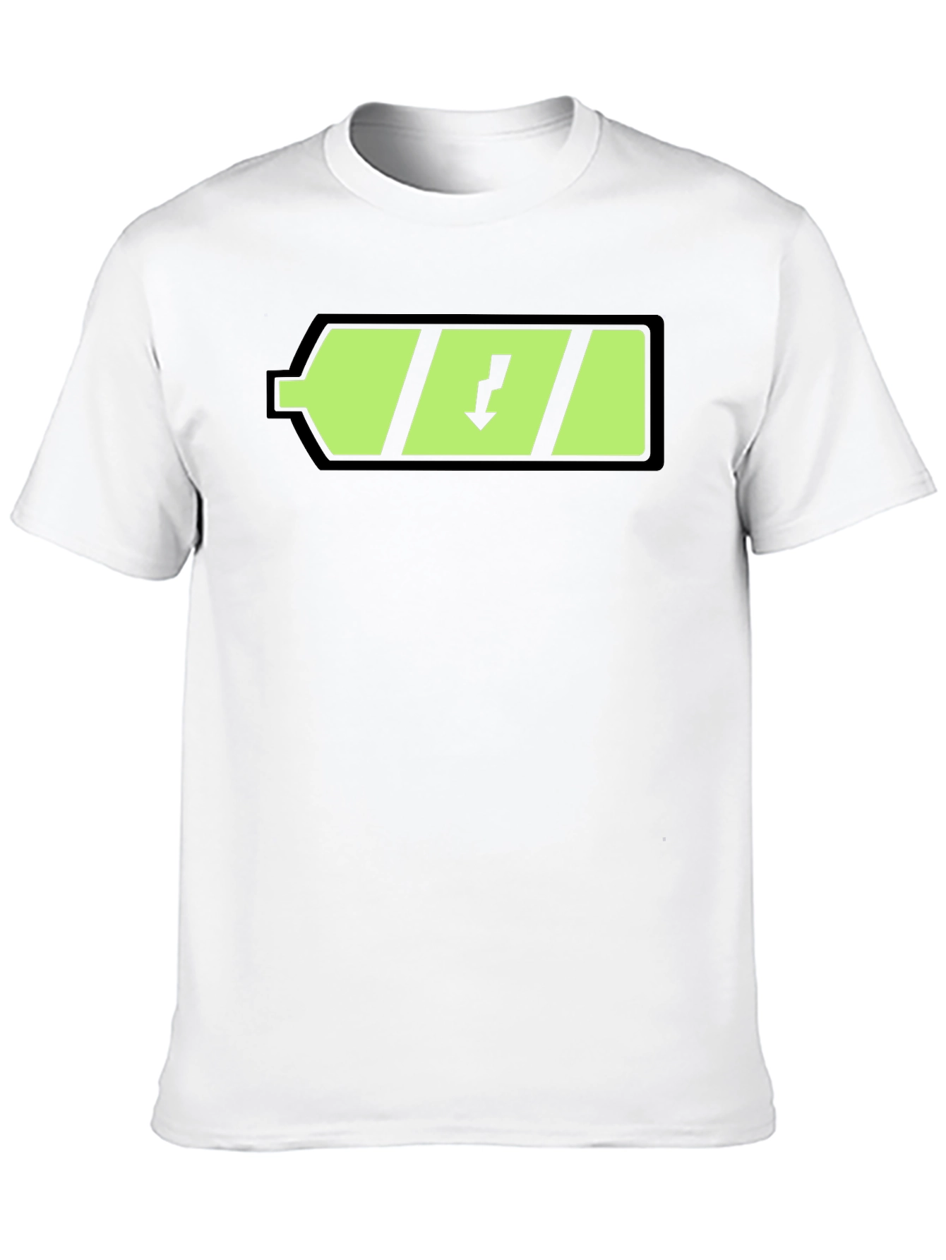 Charged Up Black T-Shirt with Battery Graphic