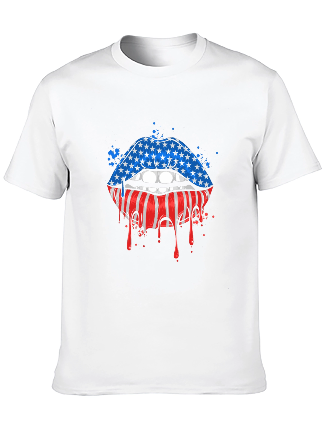 American Flag Lips Graphic Tee