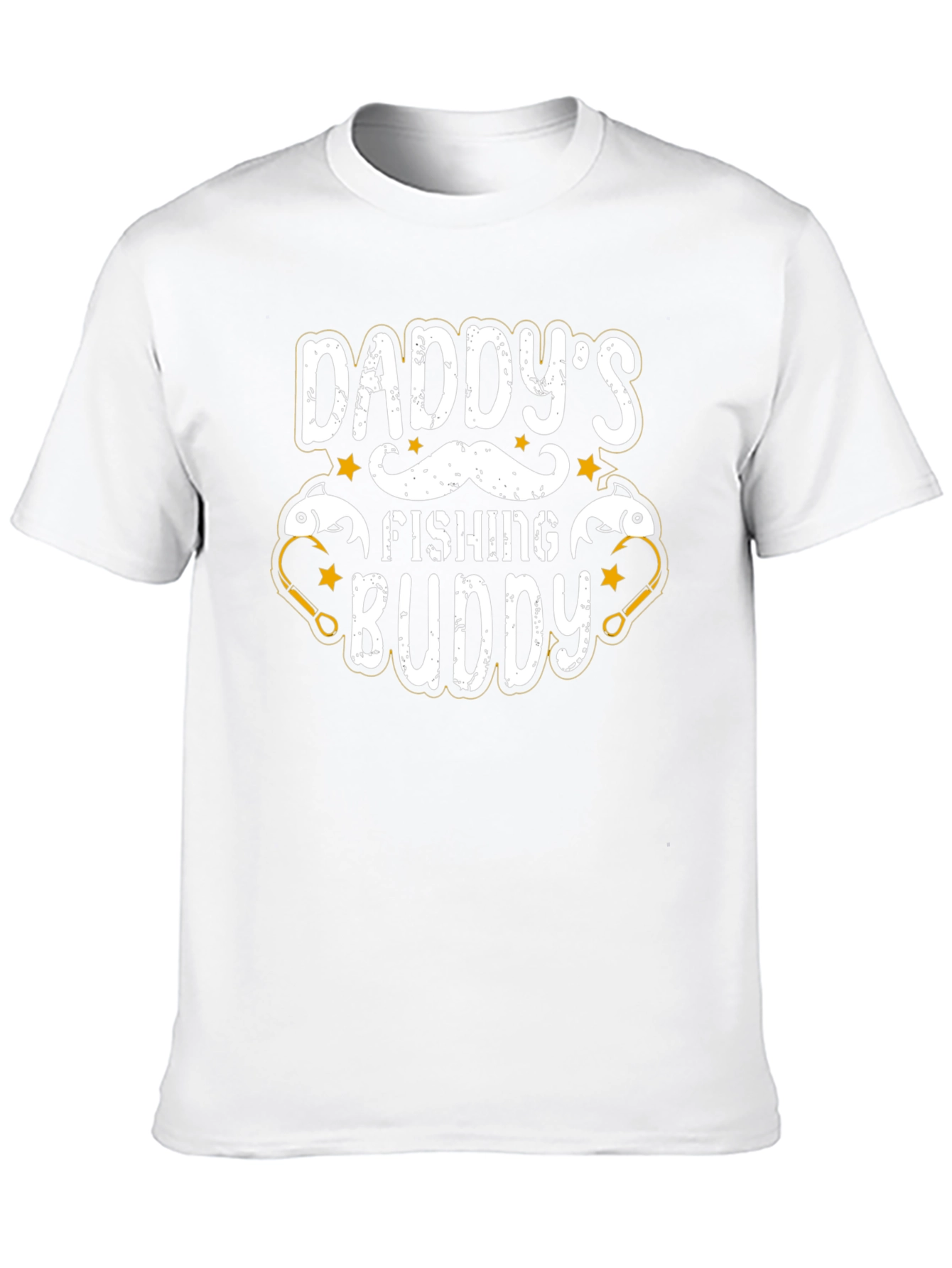 Daddys Fishing Buddy Black Graphic T-Shirt