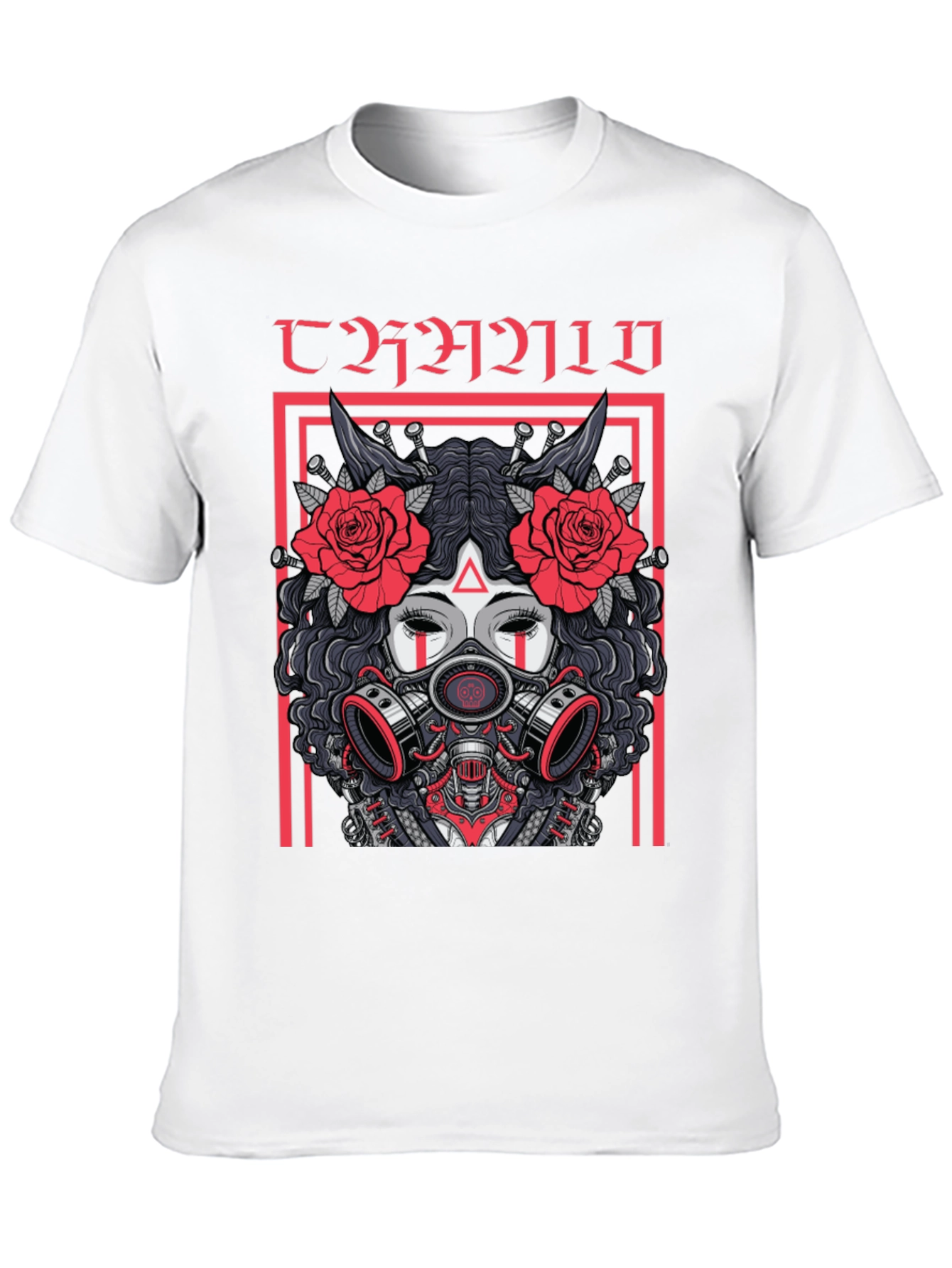 Dark Aesthetic Gas Mask Rose T-Shirt