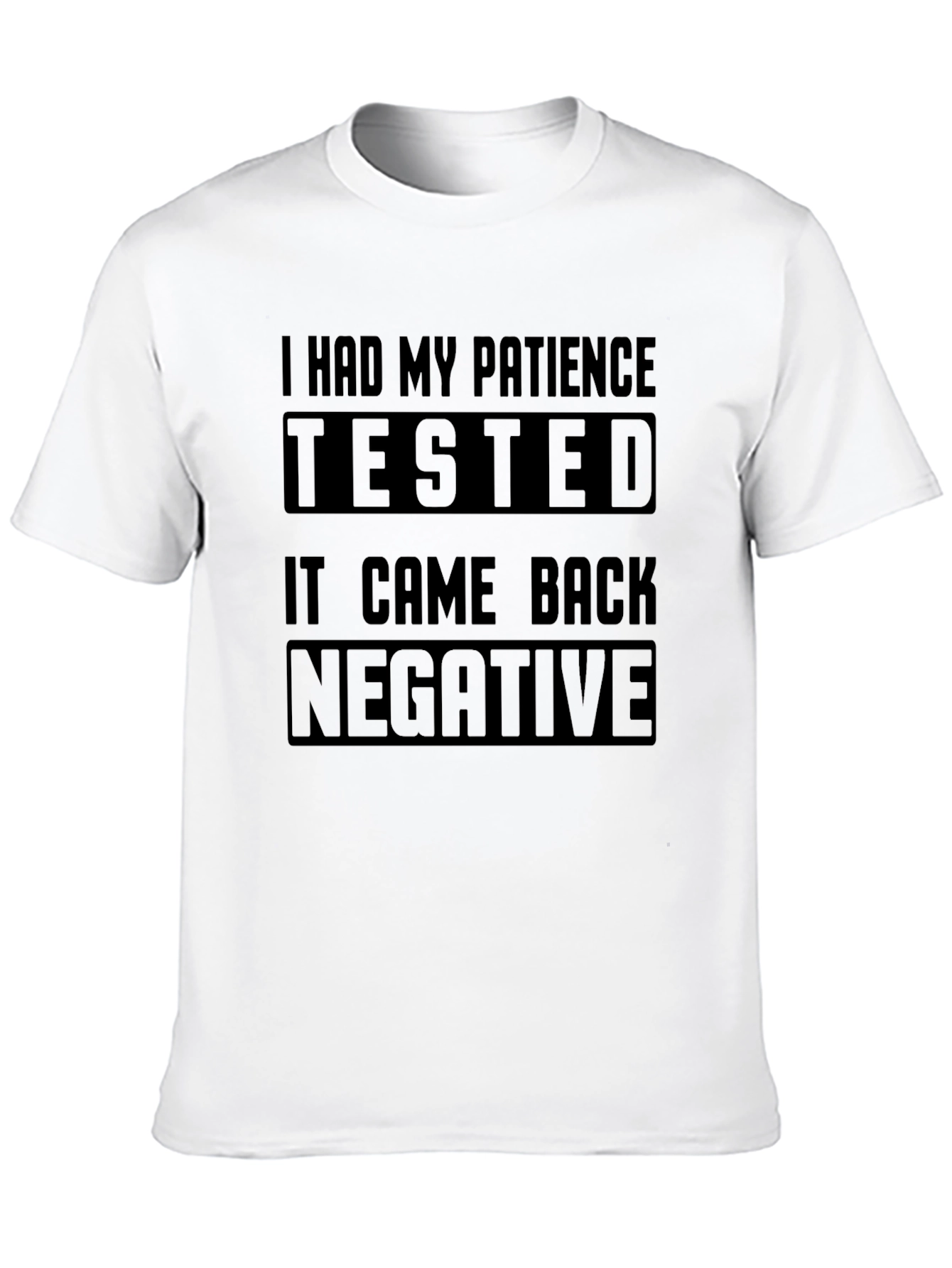 Humorous Patience Tested Black T-Shirt