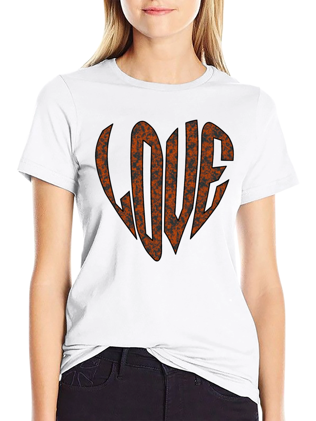 Love Heart Graphic Tee - Black Unisex T-Shirt