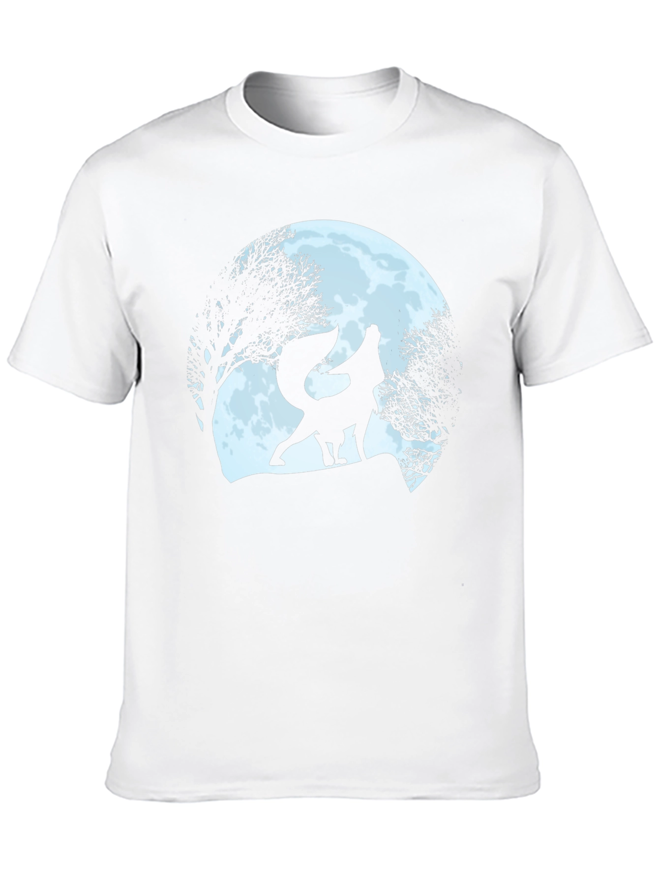 Wolf Howling at Moon Graphic Tee
