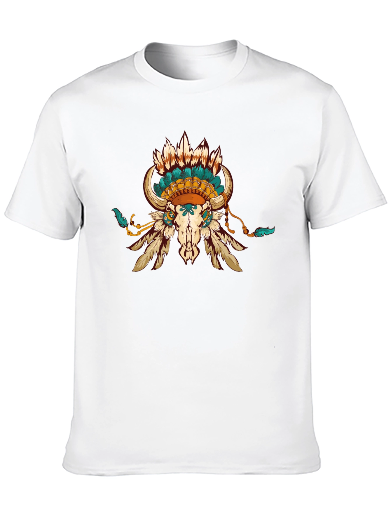 Bull Skull Headdress Graphic Tee