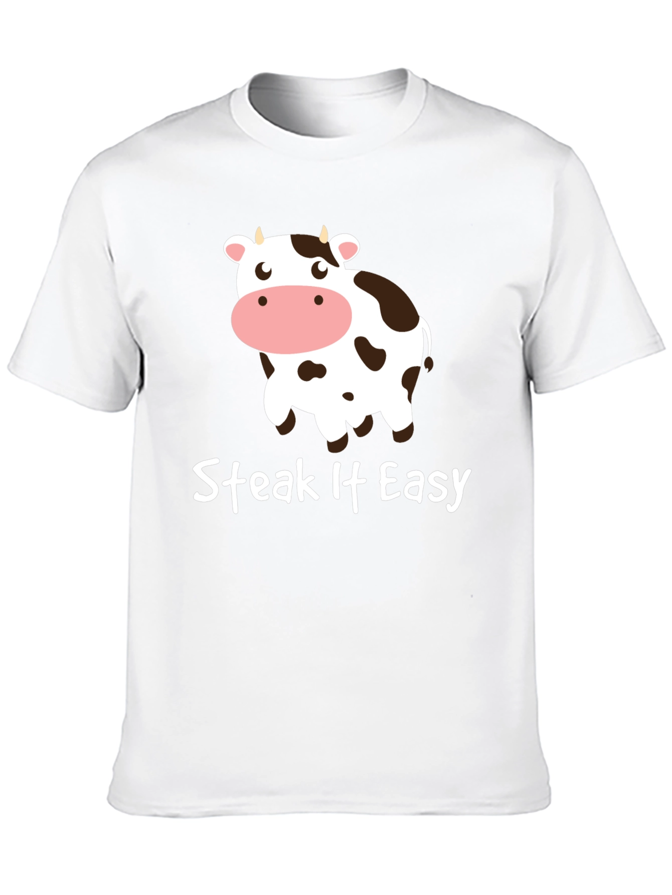 Steak It Easy Funny Cow Graphic T-Shirt