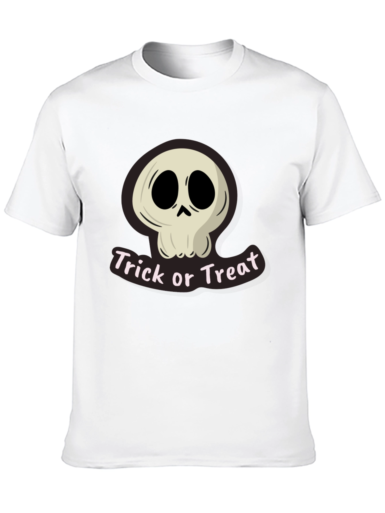 Halloween Skull Trick or Treat Black T-Shirt