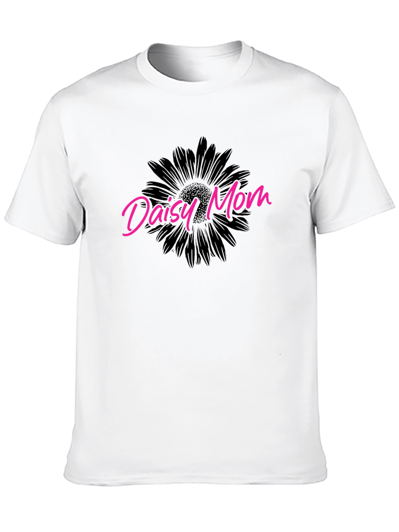 Daisy Mom T-Shirt - Black Floral Tee