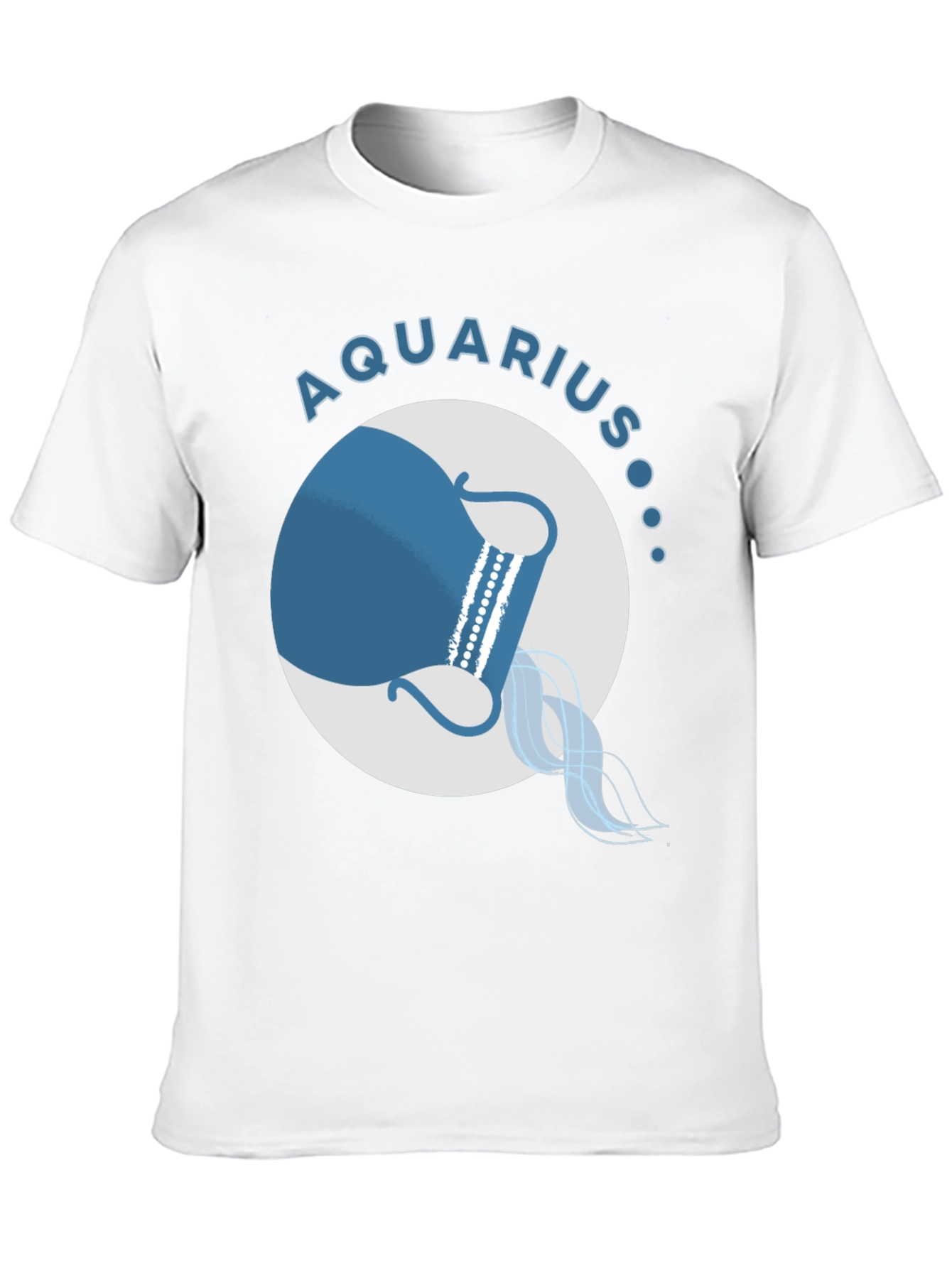 Aquarius Zodiac Sign Black T-Shirt