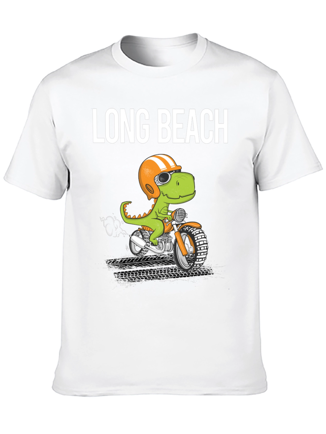 Long Beach Dino Motorcycle T-Shirt