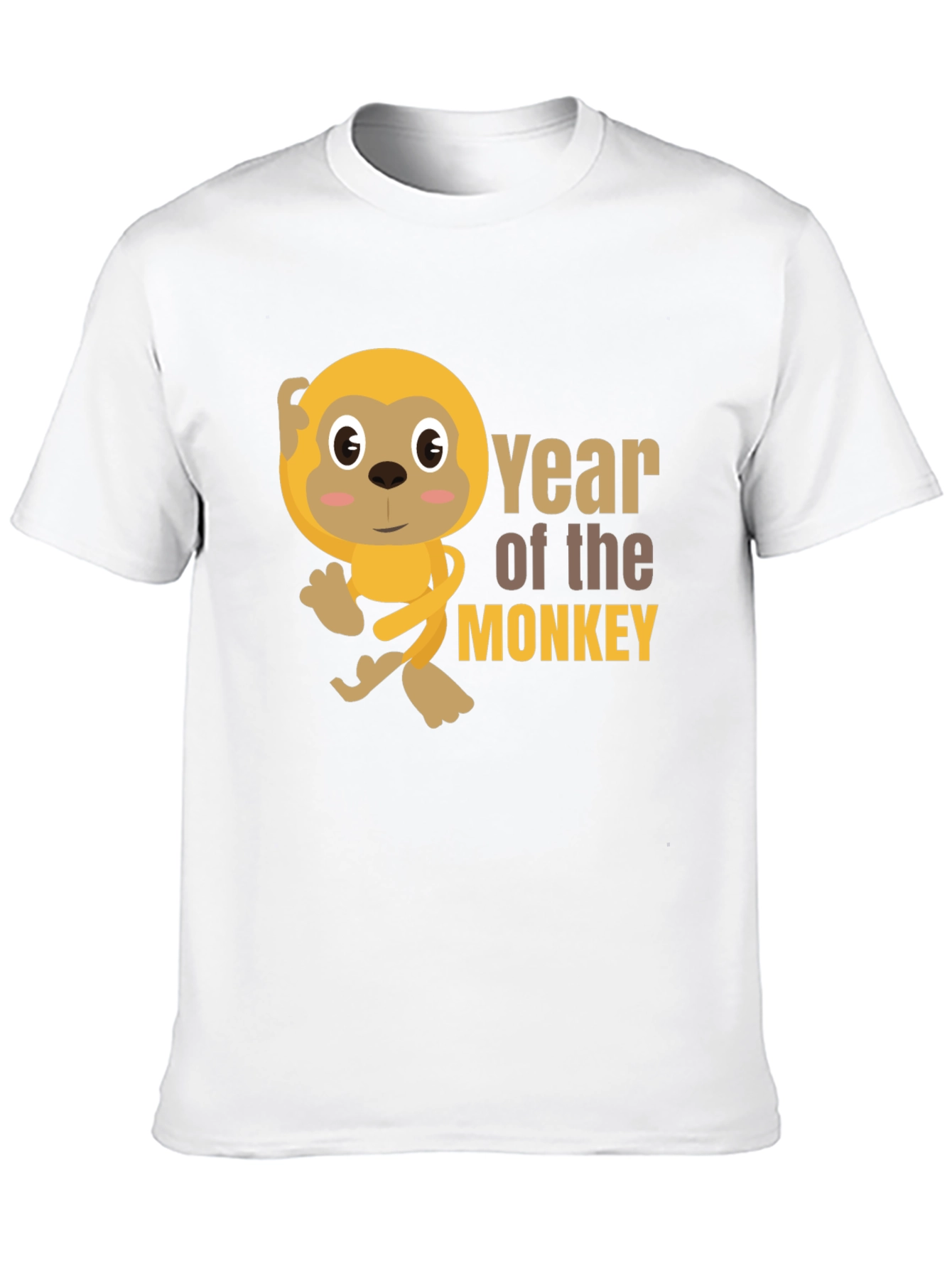 Year of the Monkey Black Graphic T-Shirt