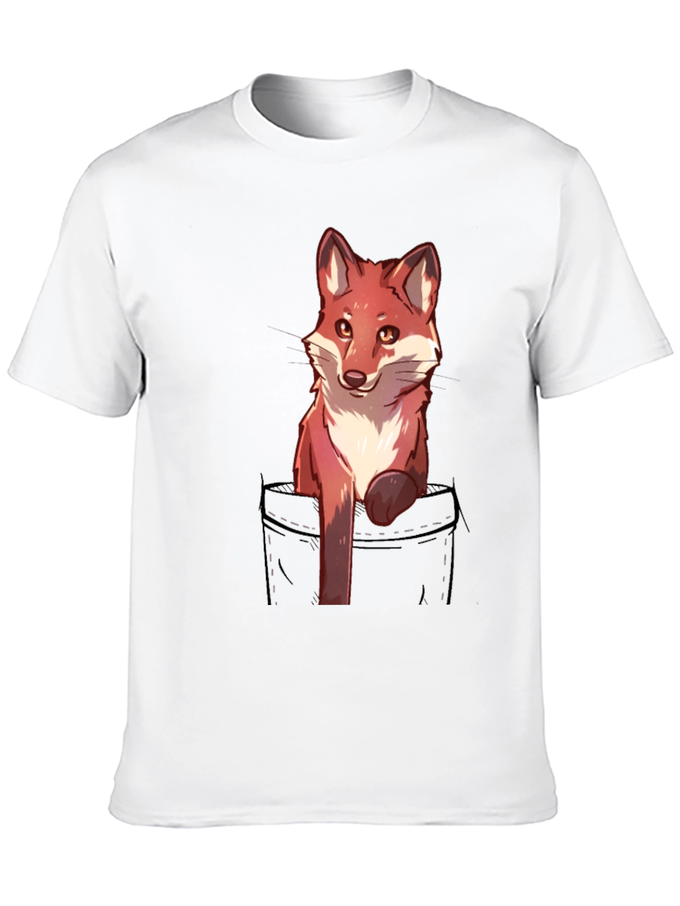 Fox in Pocket Graphic T-Shirt