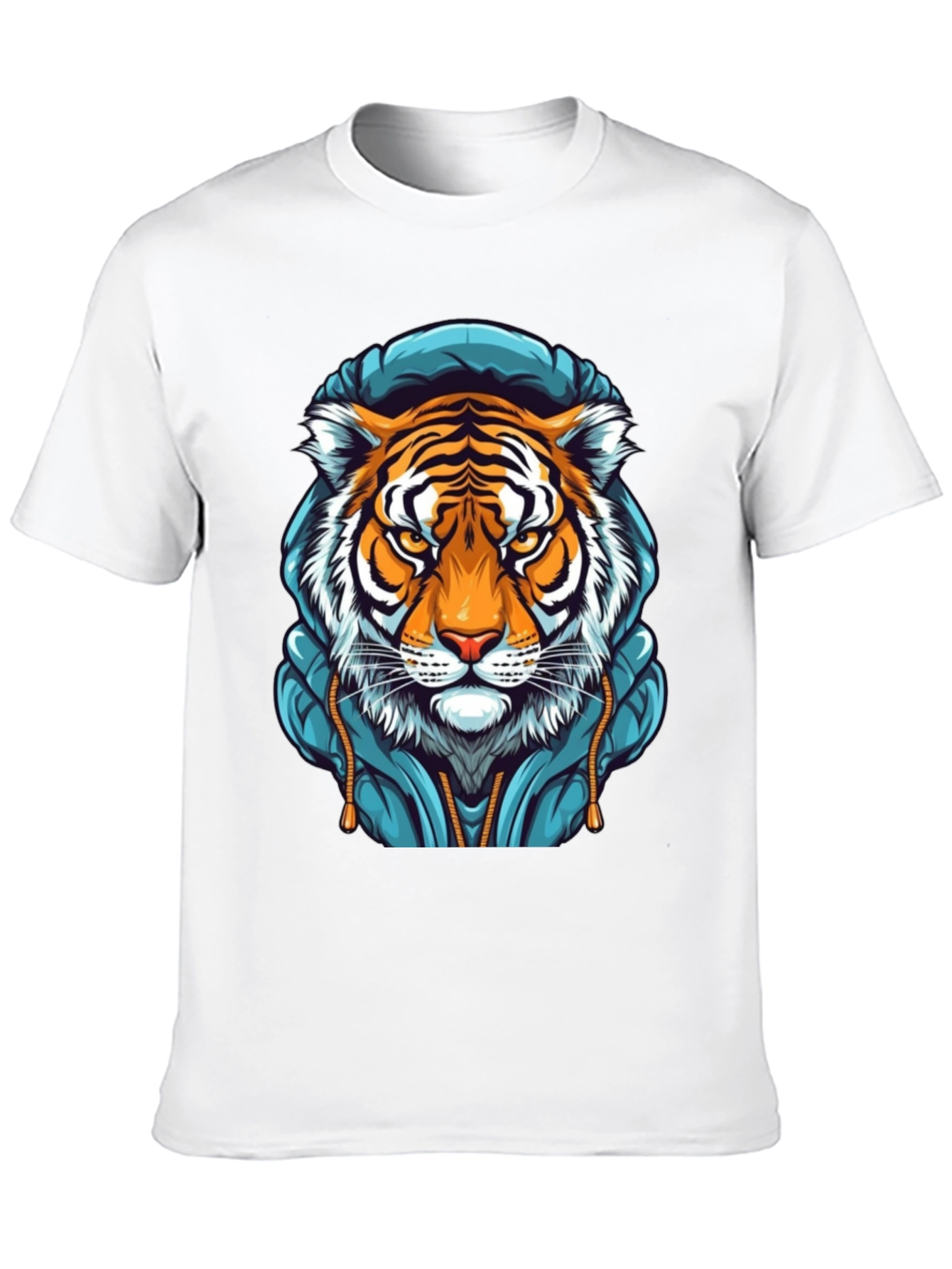 Tiger Hoodie T-Shirt - Cool Graphic Tee