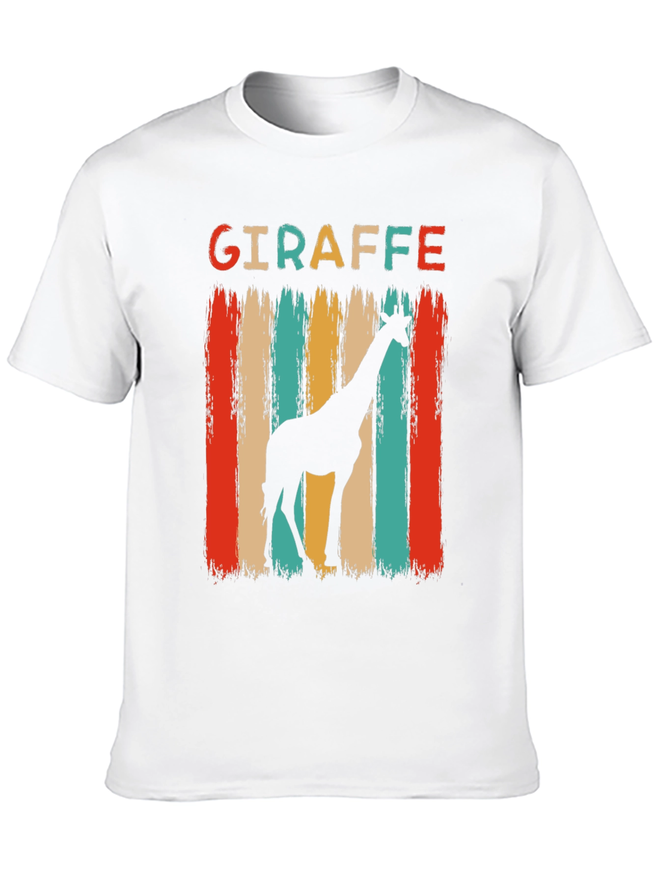 Retro Giraffe Graphic Tee - Mens Black T-Shirt