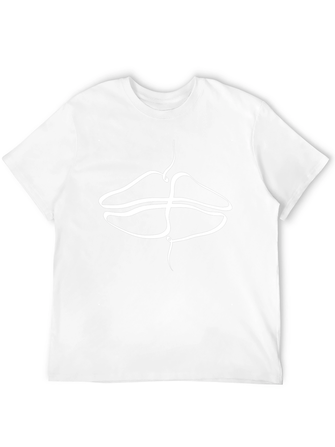 Abstract Lips Graphic Black T-Shirt