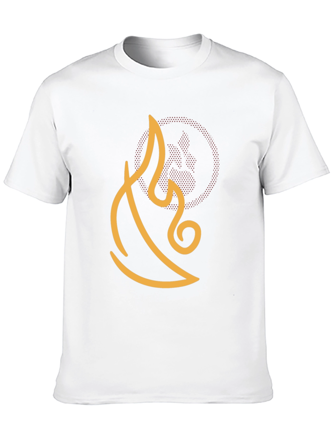 Abstract Flame Graphic Tee - Black Cotton Comfort