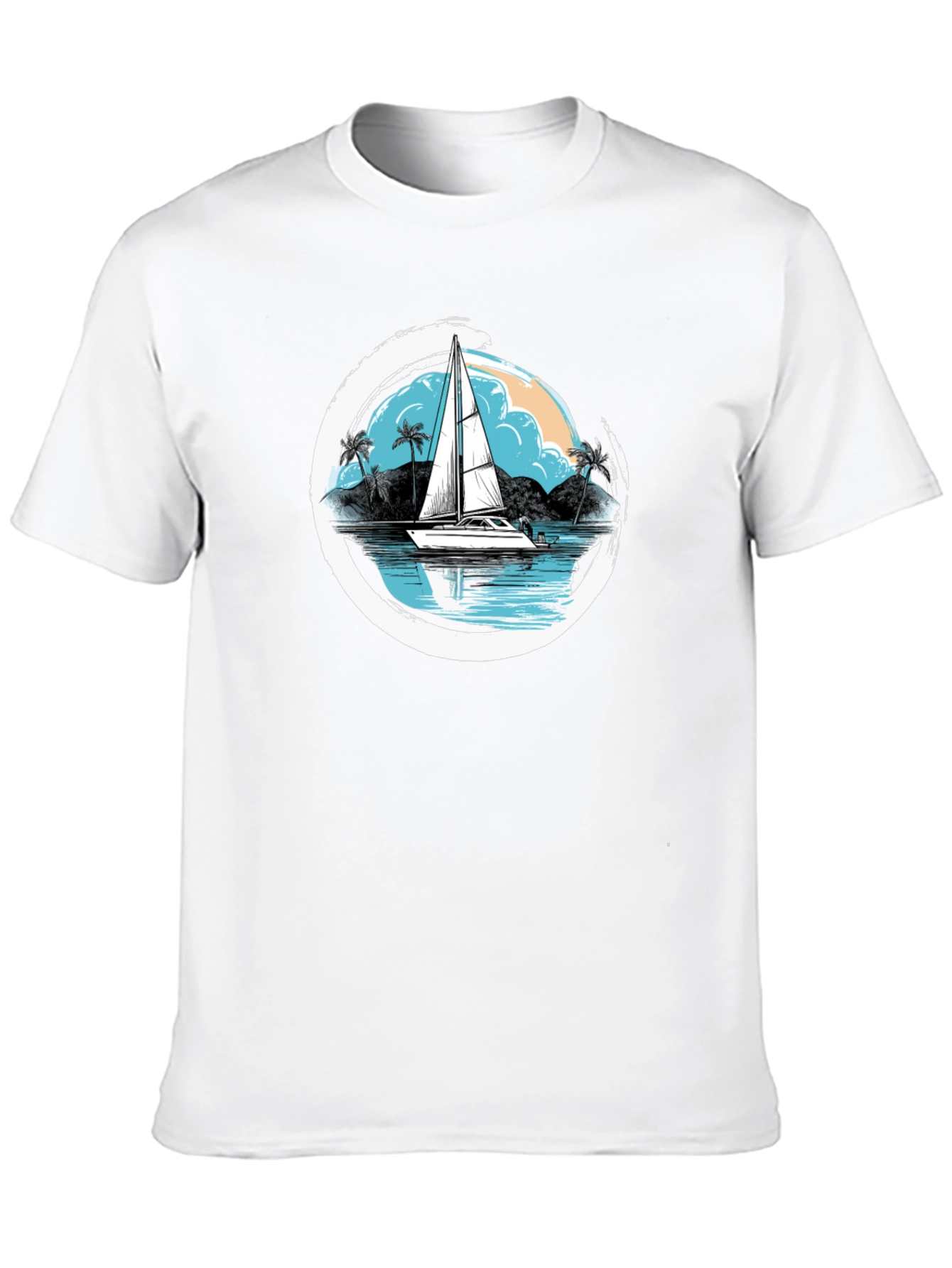 Sailboat Graphic T-Shirt - Island Life Design