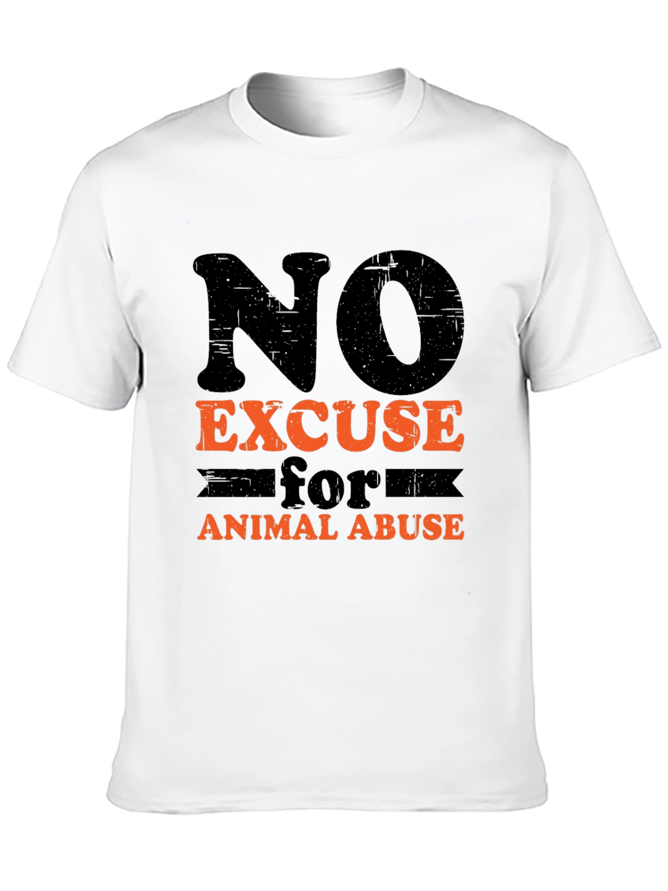 No Excuse for Animal Abuse Black T-Shirt
