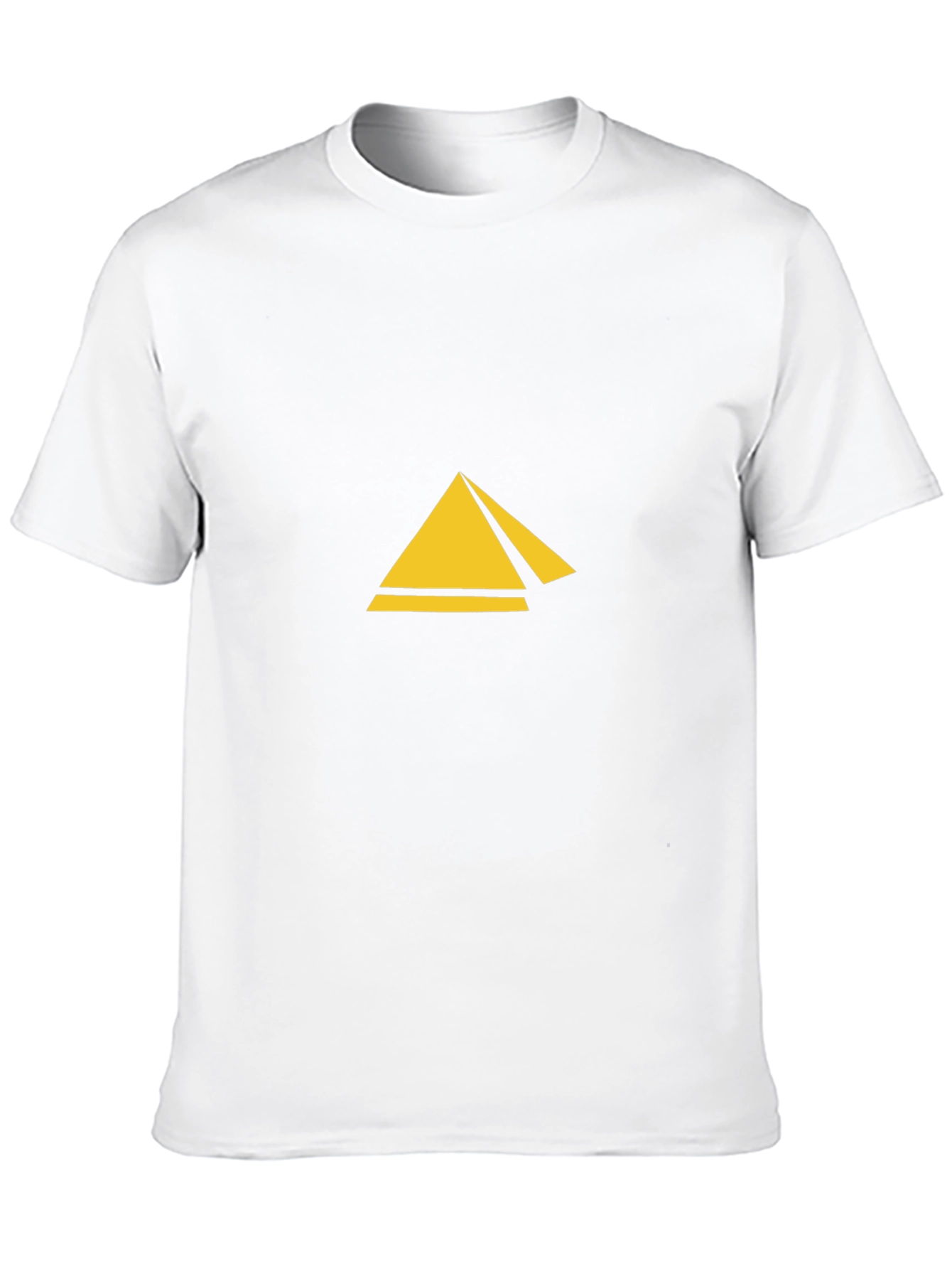 Geometric Pyramid Graphic Tee - Stylish Black T-Shirt