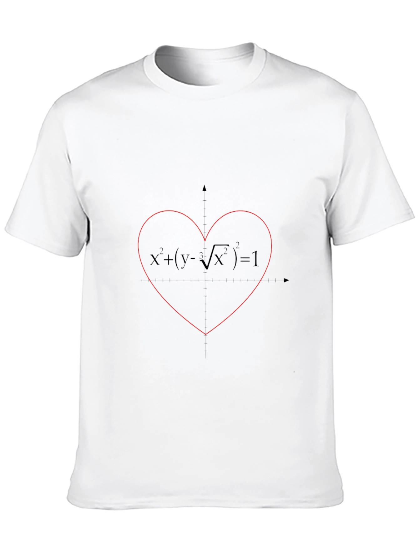 Math Equation Heart Graphic Black T-Shirt