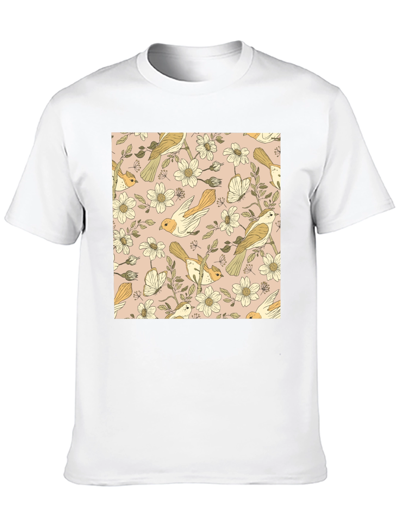 Floral Bird Pattern Tee