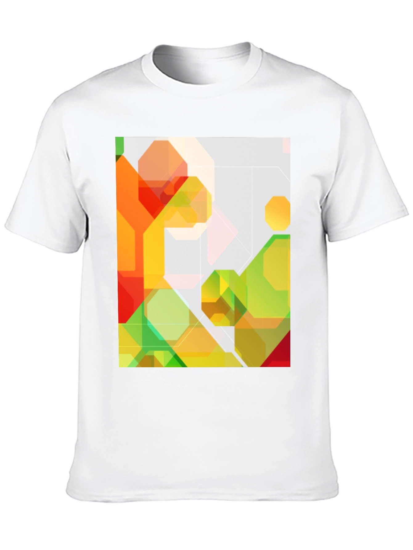 Abstract Geometric Graphic Print Tee