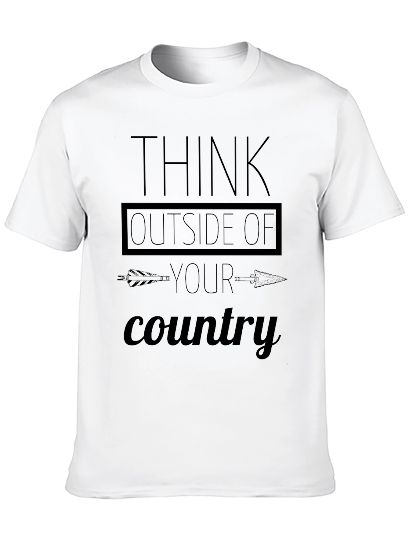 Think Outside of Your Country Black T-Shirt