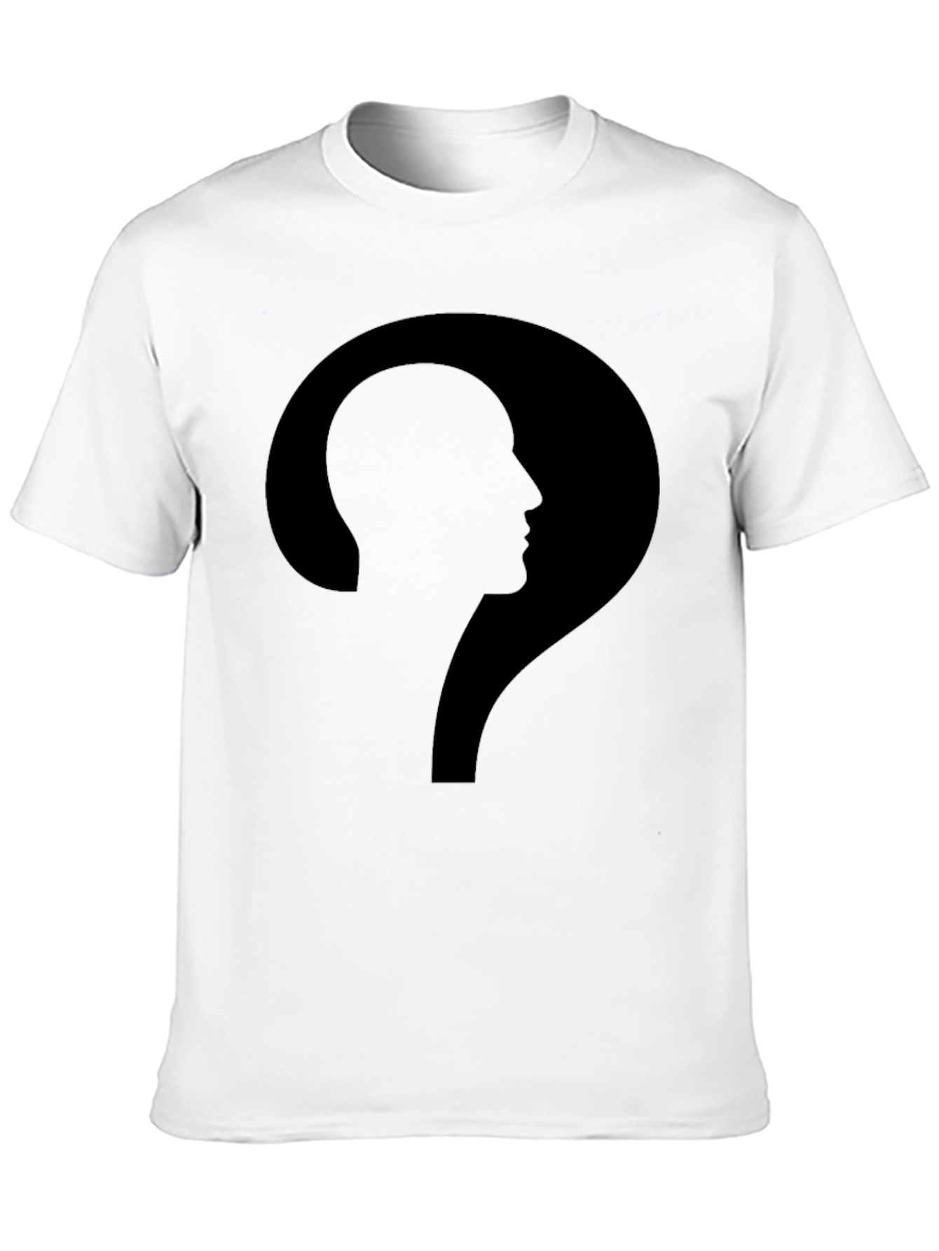 Intriguing Silhouette Question Mark Graphic T-Shirt