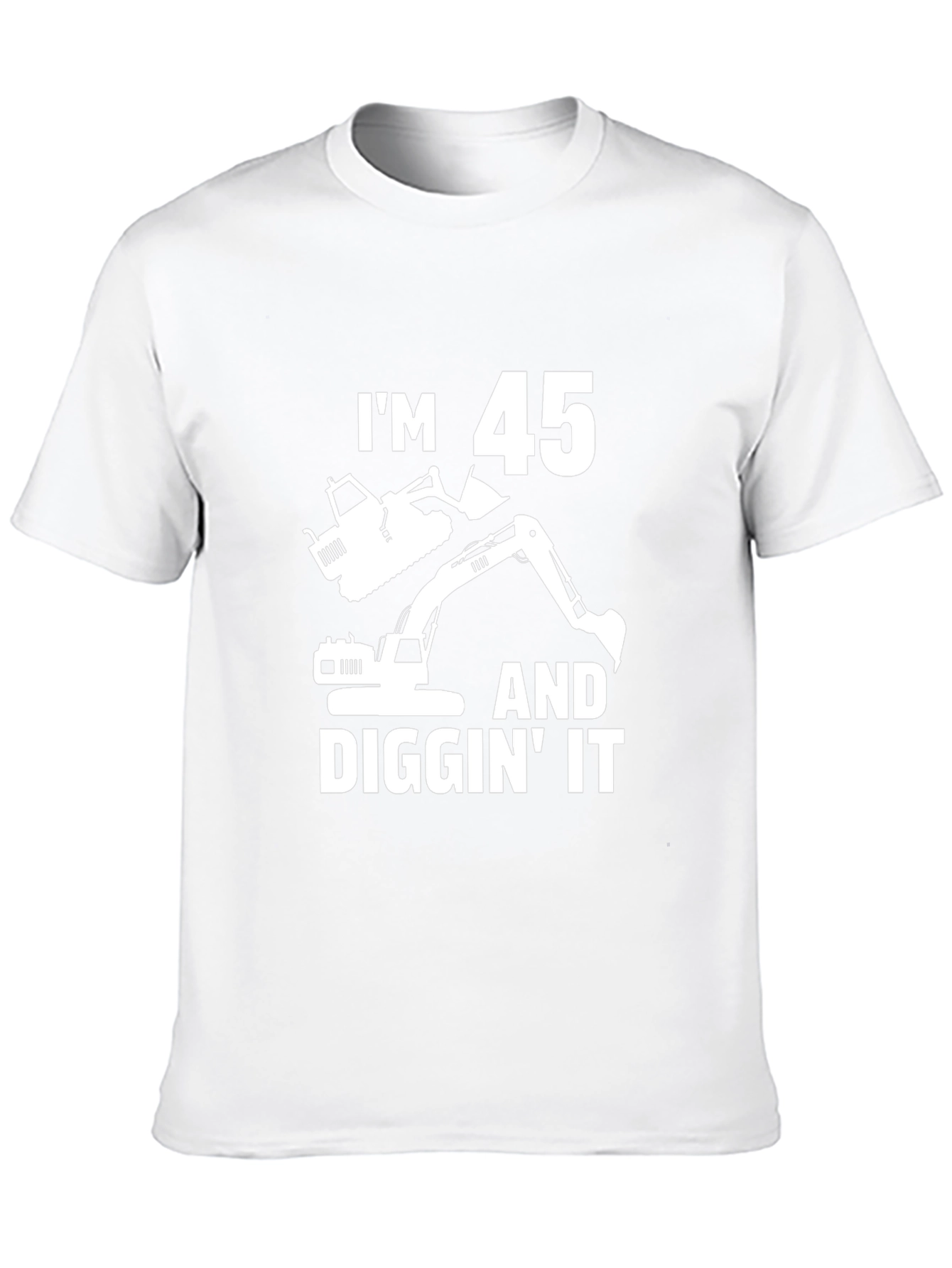Im 45 And Diggin It Black T-Shirt