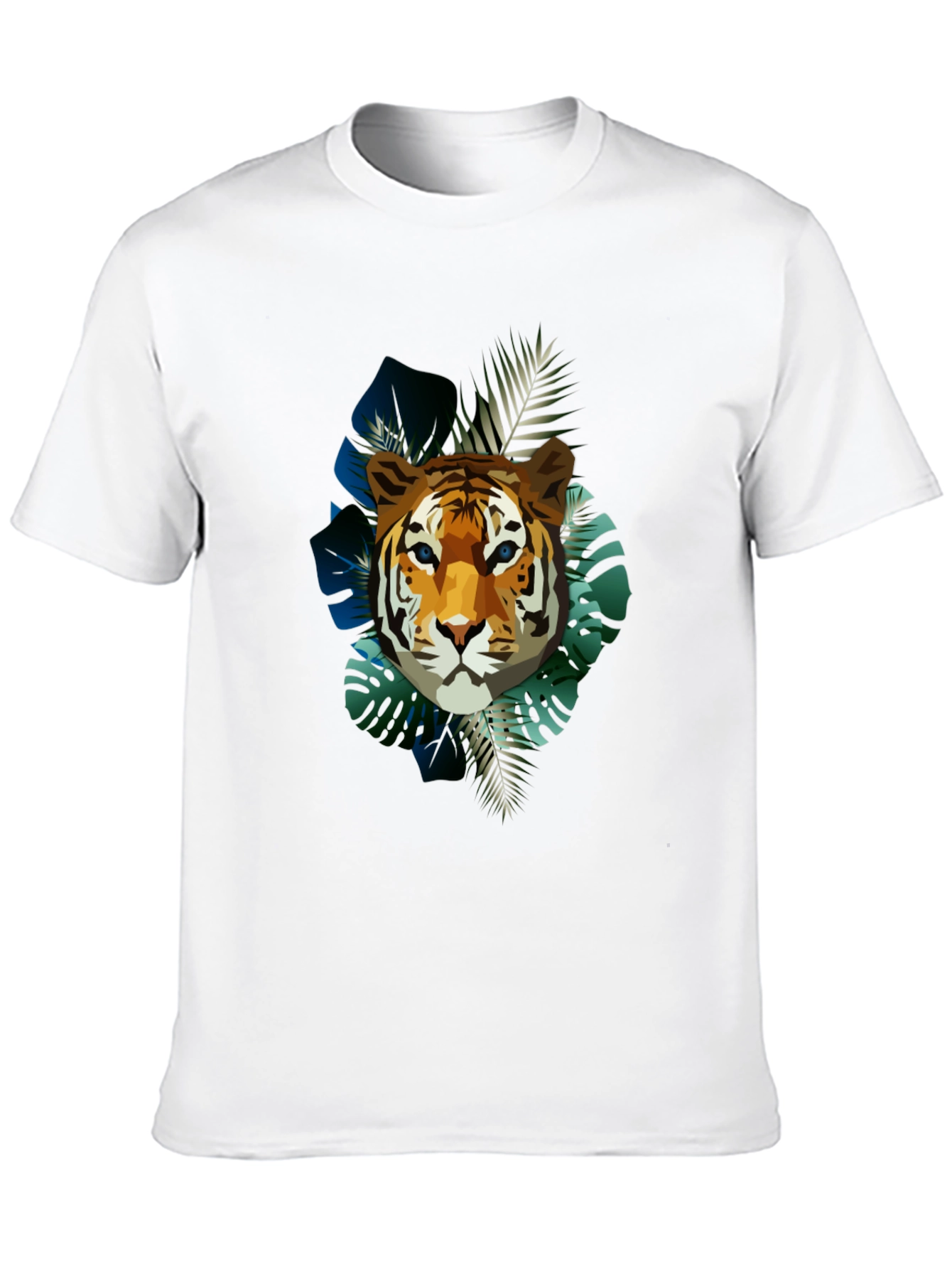 Tiger Graphic Print Mens Black T-Shirt