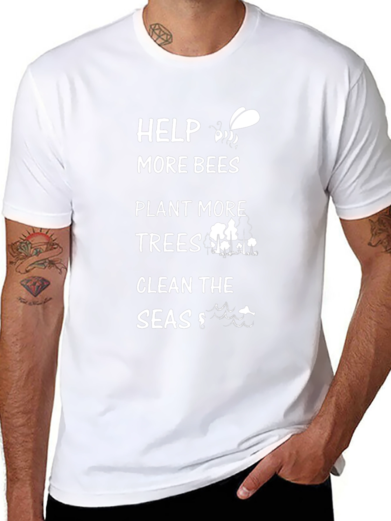 Eco-Friendly Graphic Tee: Help More Bees Plant Trees