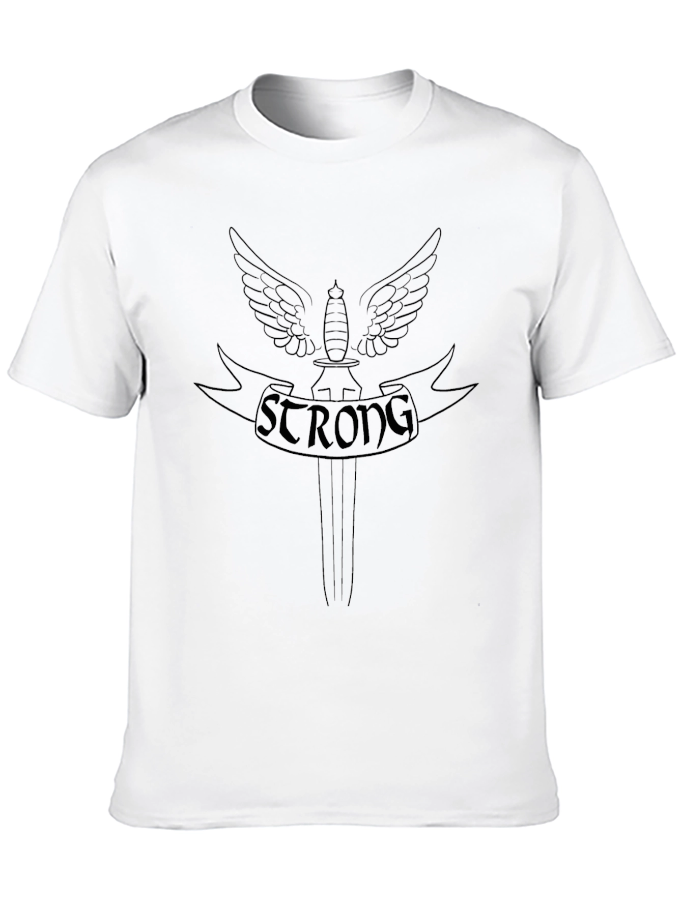 Strong Sword and Wings Graphic Tee