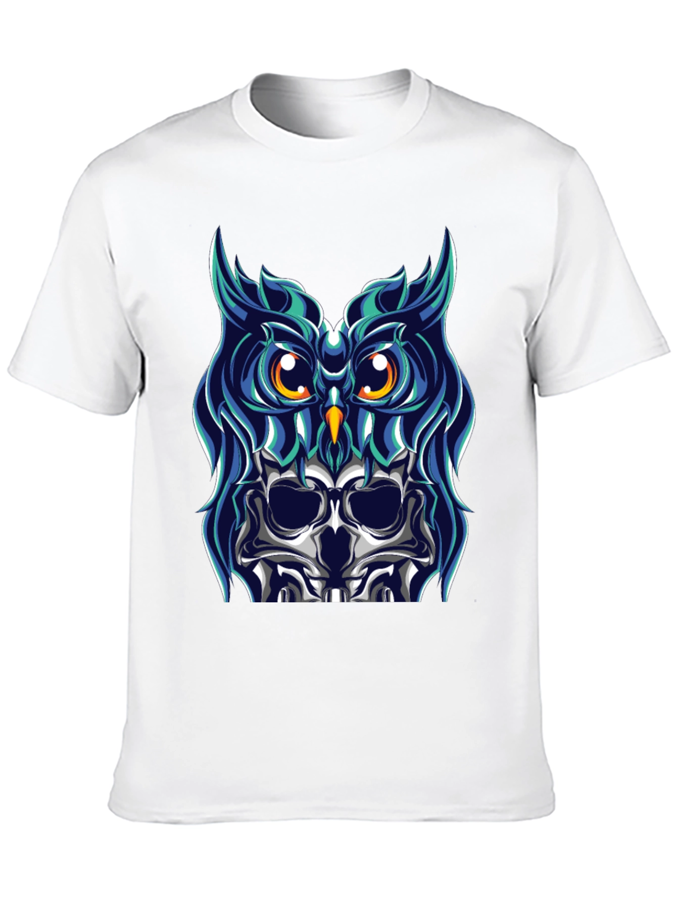 Owl Skull Graphic Tee - Unique Design