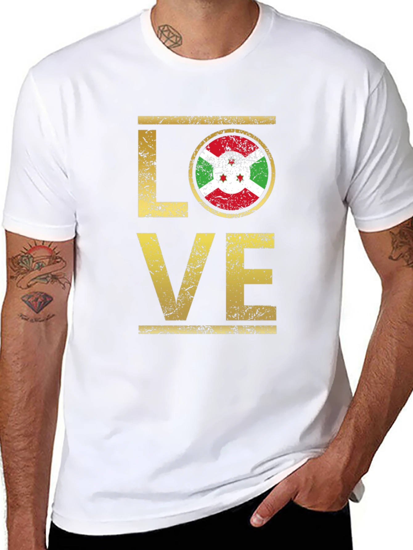 Burundi Flag Love T-Shirt