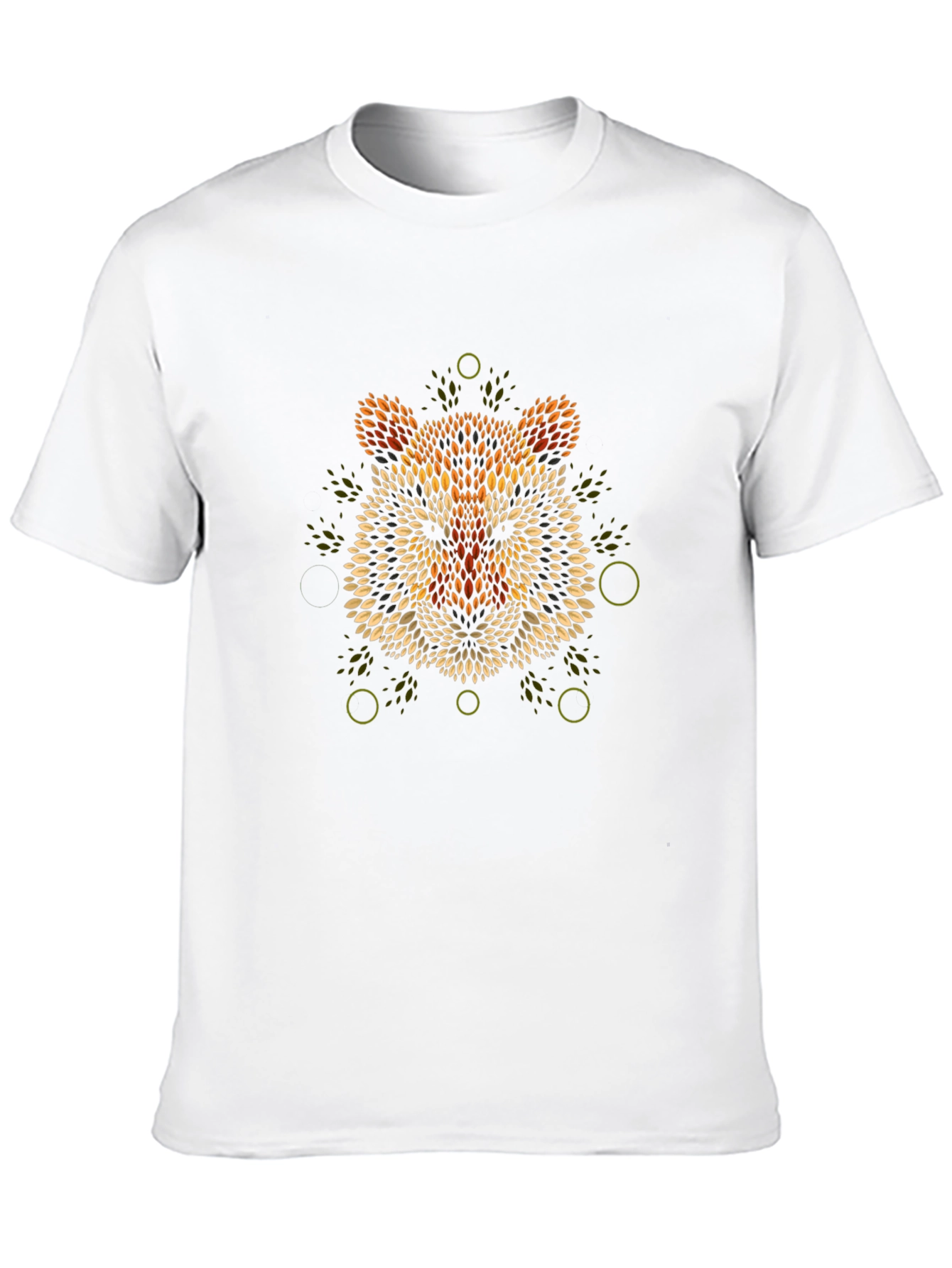Geometric Tiger Graphic Print T-Shirt