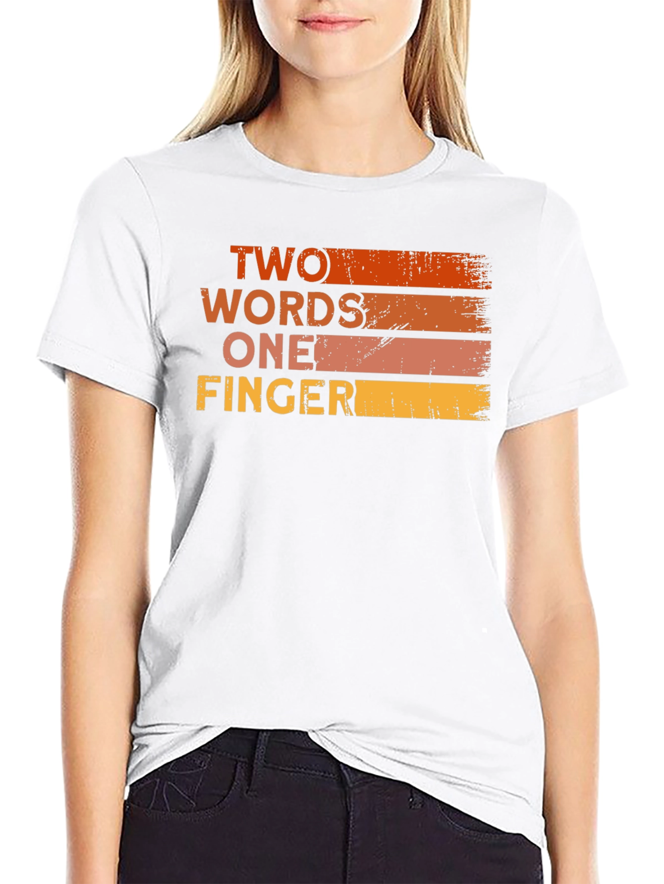 Two Words One Finger T-Shirt
