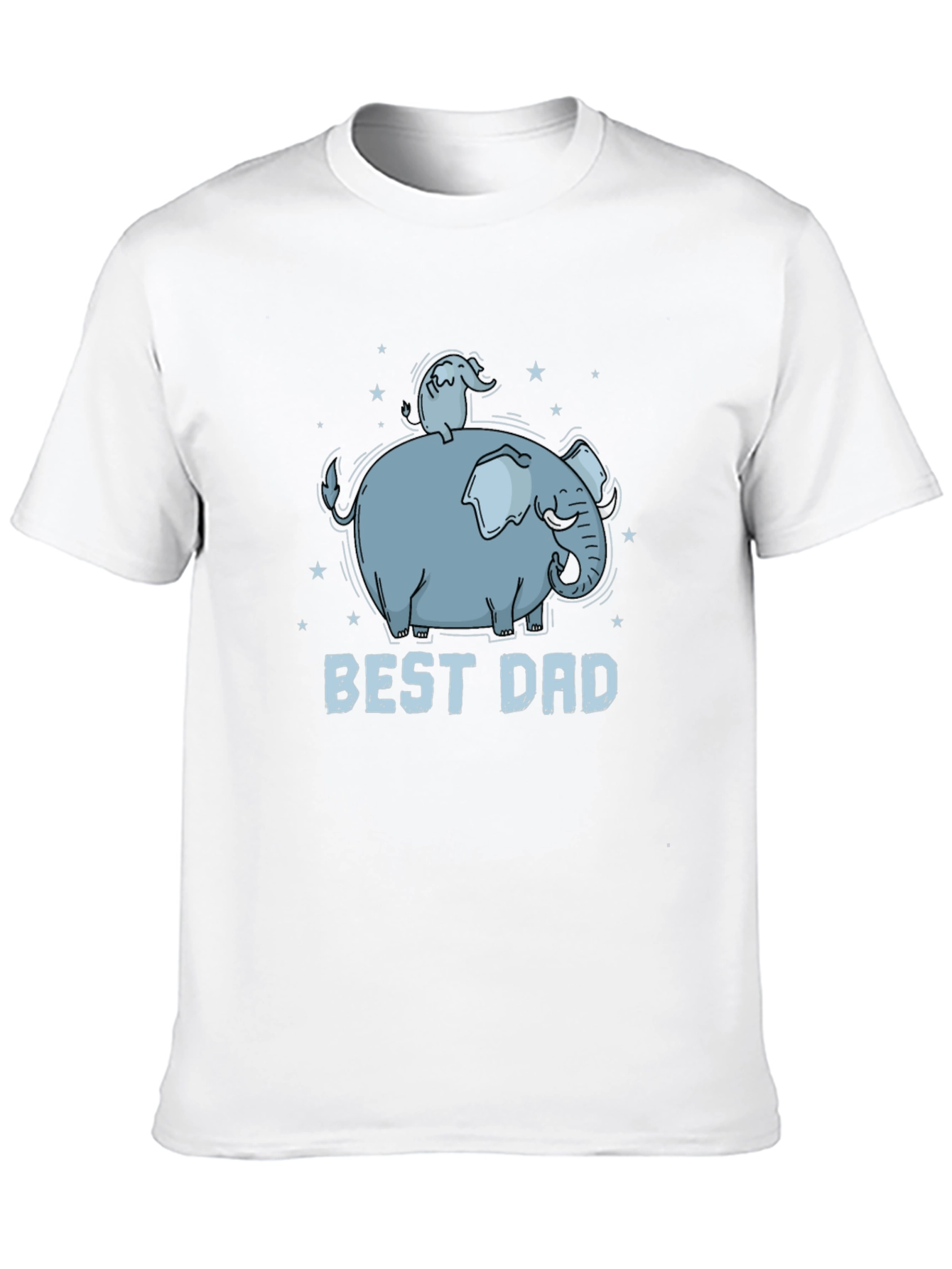 Best Dad Elephant Graphic T-Shirt - Black