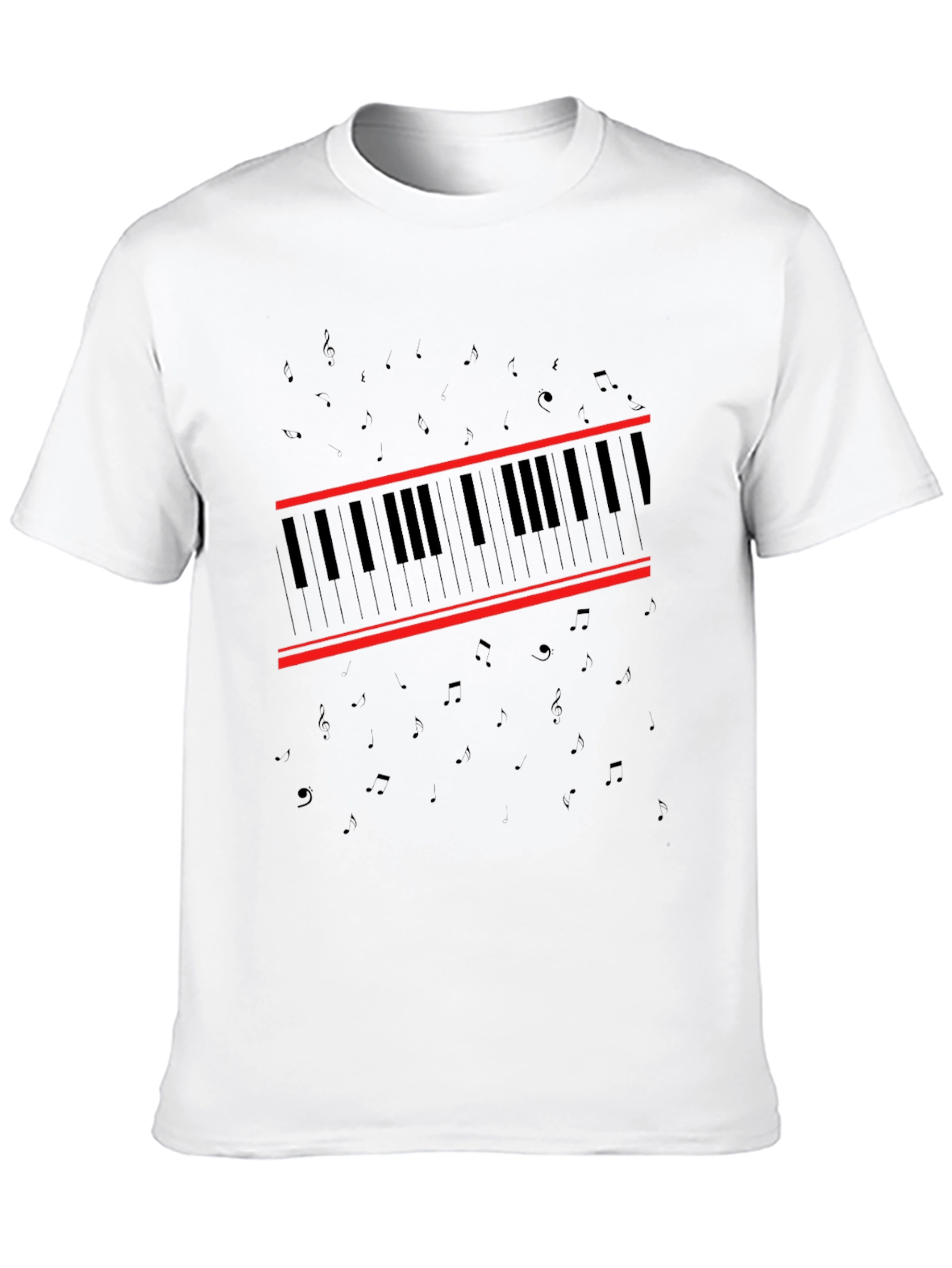 Piano Keys Graphic Black T-Shirt