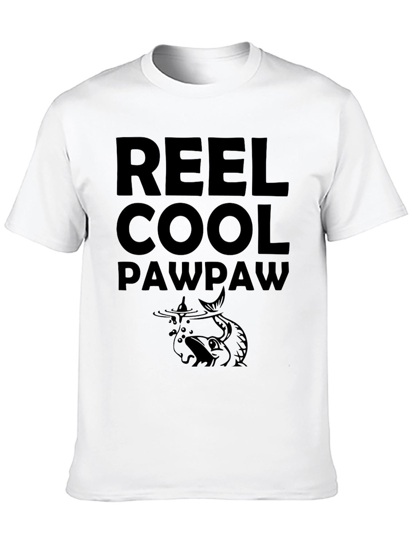 Reel Cool Pawpaw Black Graphic T-Shirt
