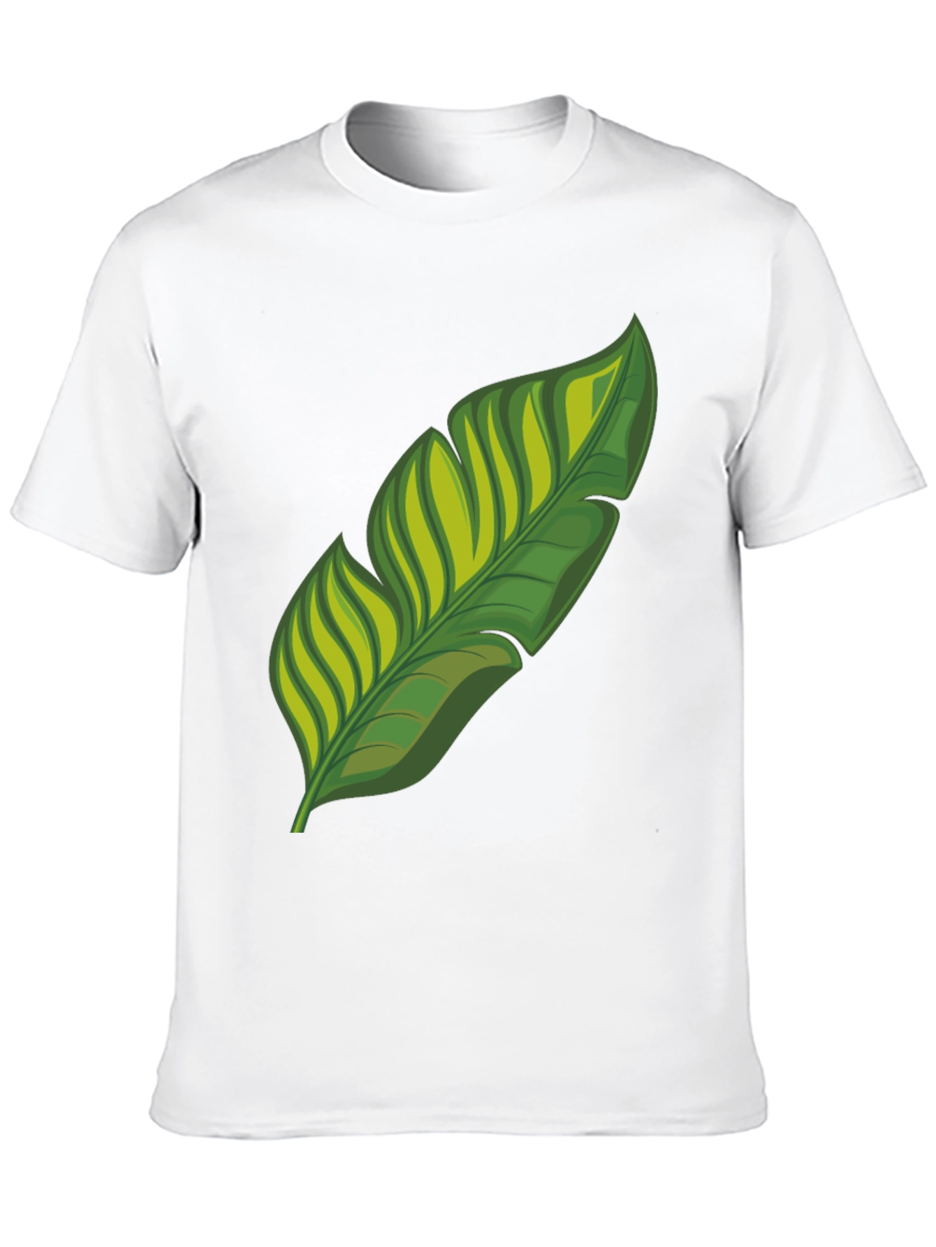 Tropical Leaf Graphic Print Black T-Shirt