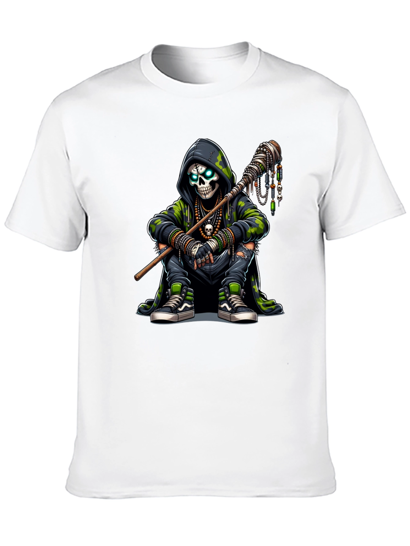 Hooded Skull Graphic Tee