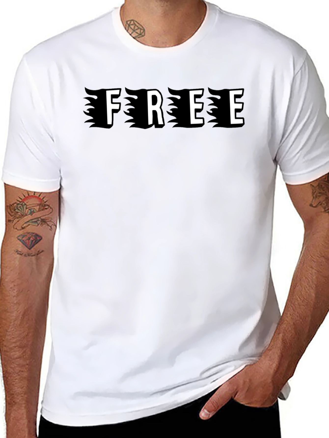 Black Graphic Tee - Free Design
