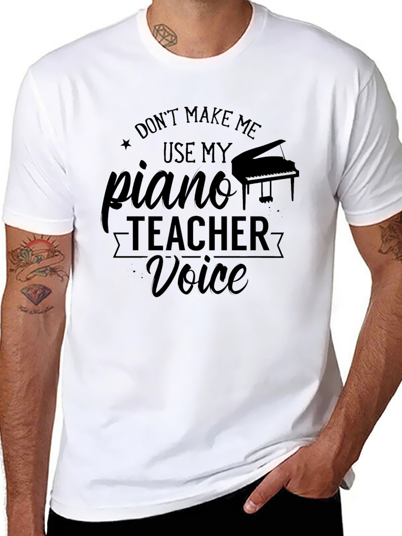 Piano Teacher Voice Graphic Tee - Music Lover Shirt
