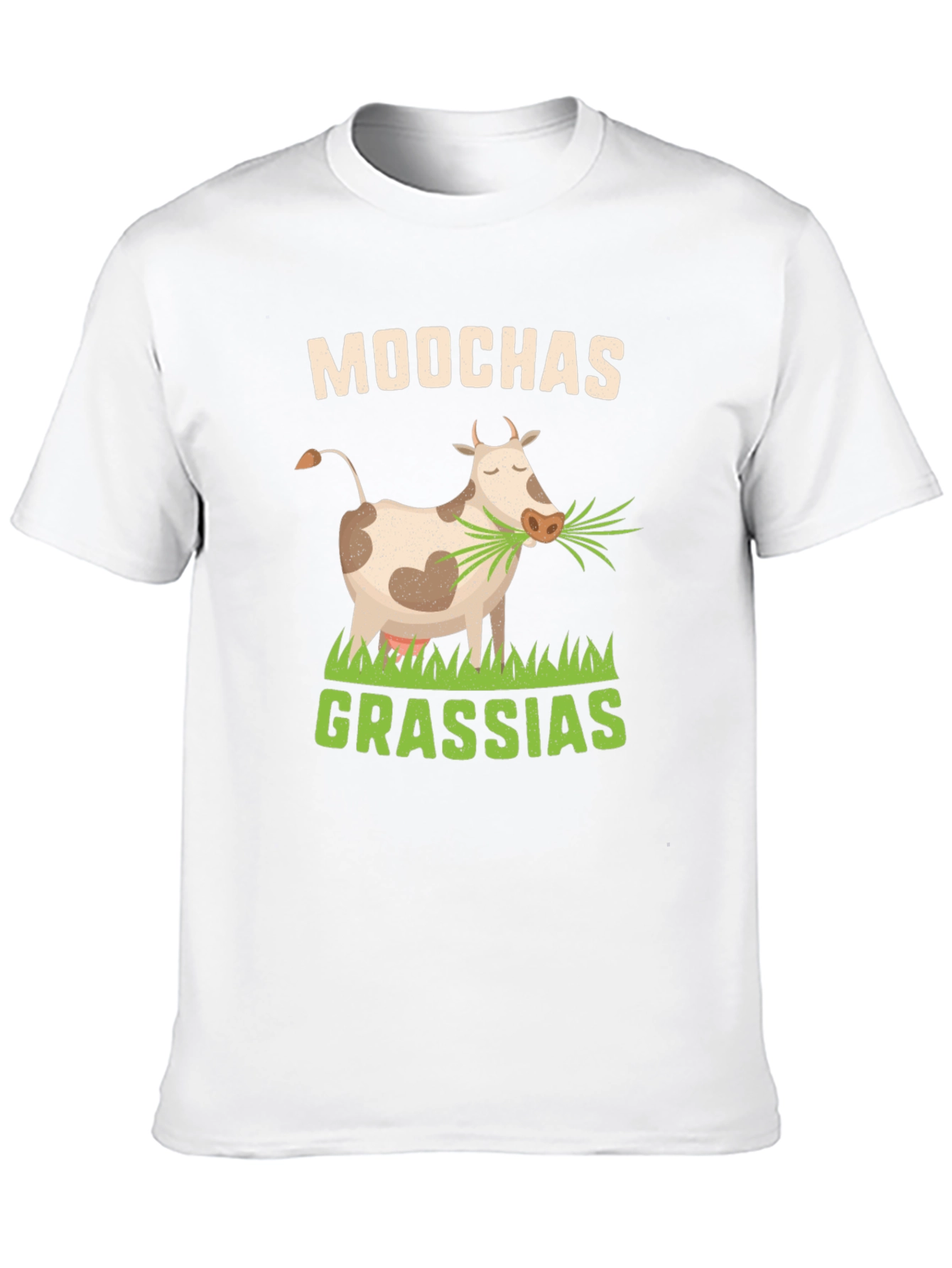 Moochas Grassias Cow Graphic T-Shirt