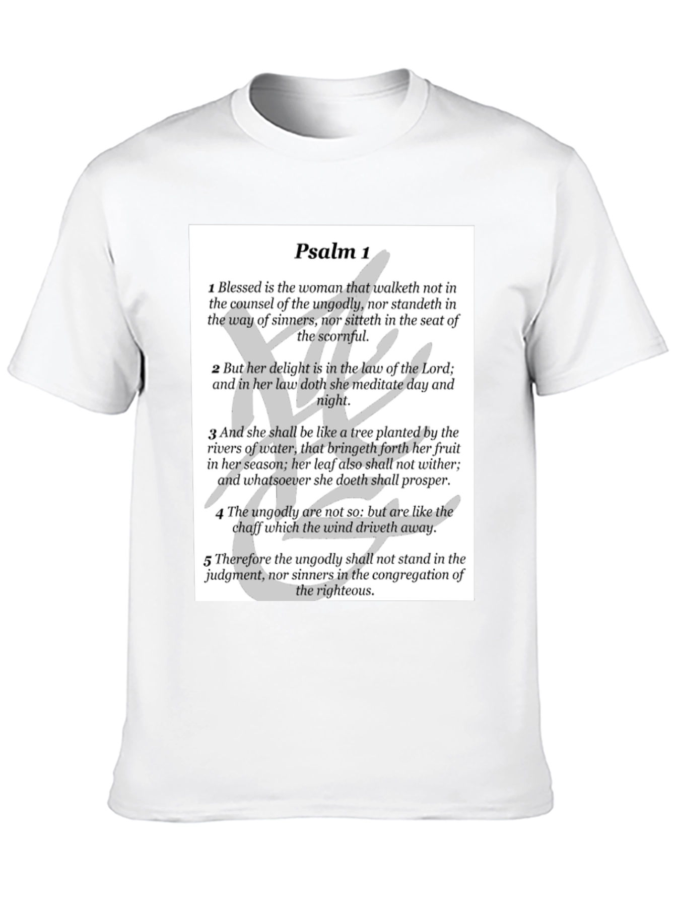 Psalm 1 Graphic Tee - Religious Scripture Shirt